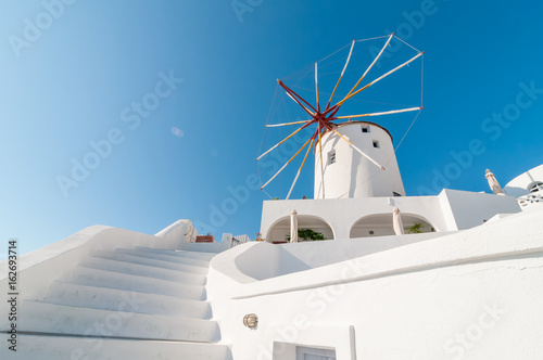 Fototapeta Windmill at Oia, Santorini, Greece.