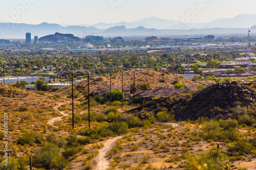 Hikng up and view of the City of Phoenix
