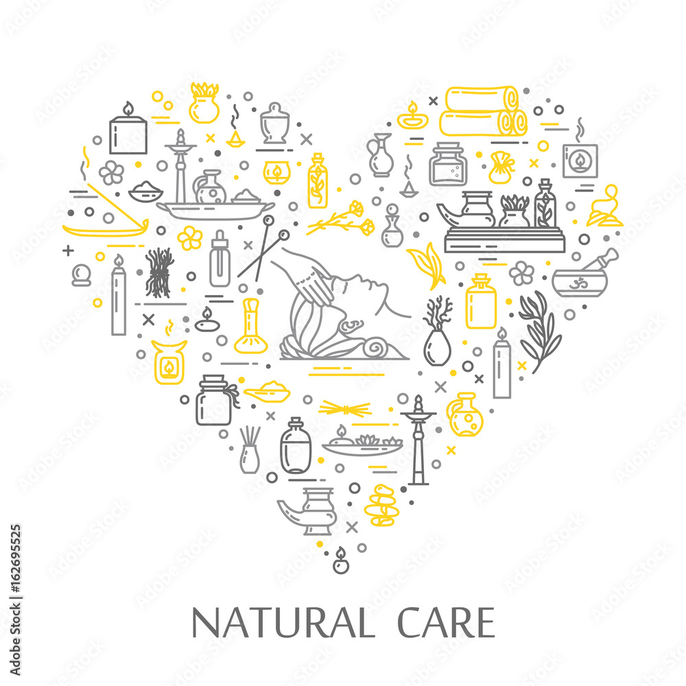 Vector illustration - Natural care Vector illustration - Natural care