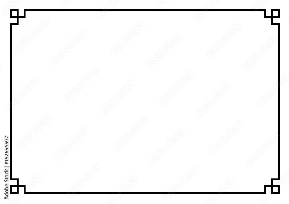 Naklejka premium china border frame