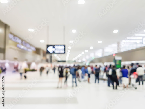blurred people at the airport or business hall