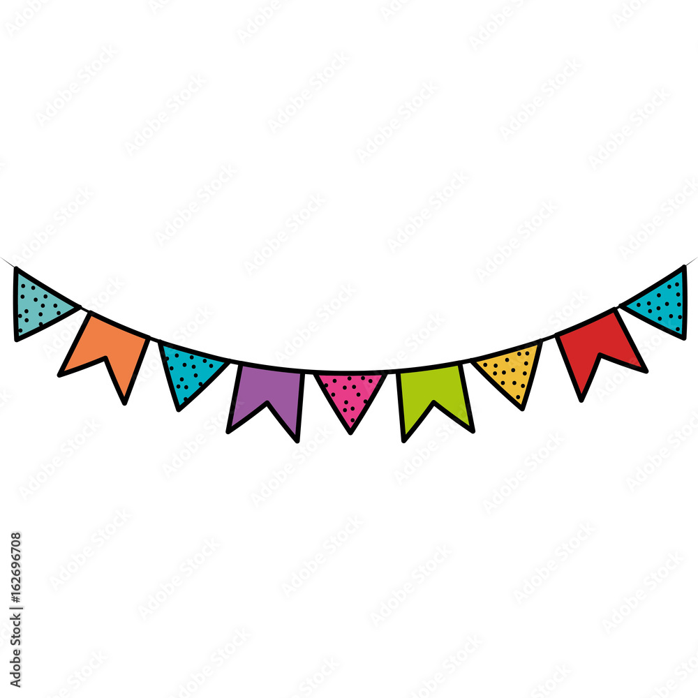 Obraz premium party garlands isolated icon vector illustration design