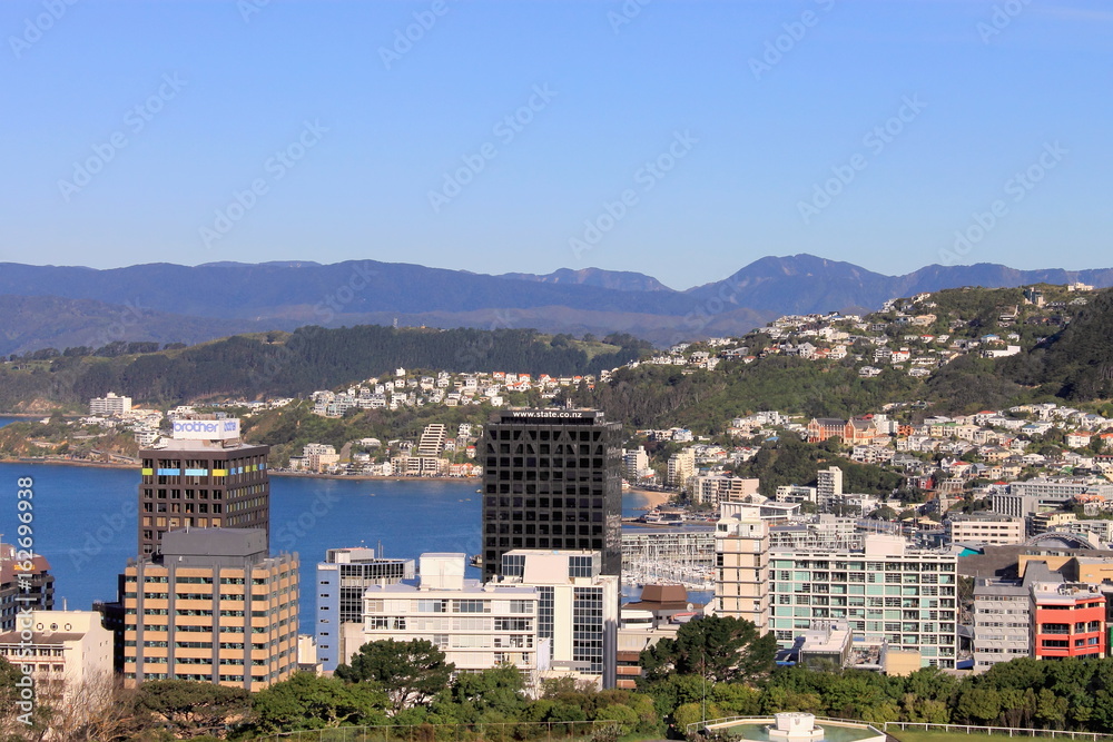 Wellington, New Zealand - November 5, 2015: Wellington City and Harbour