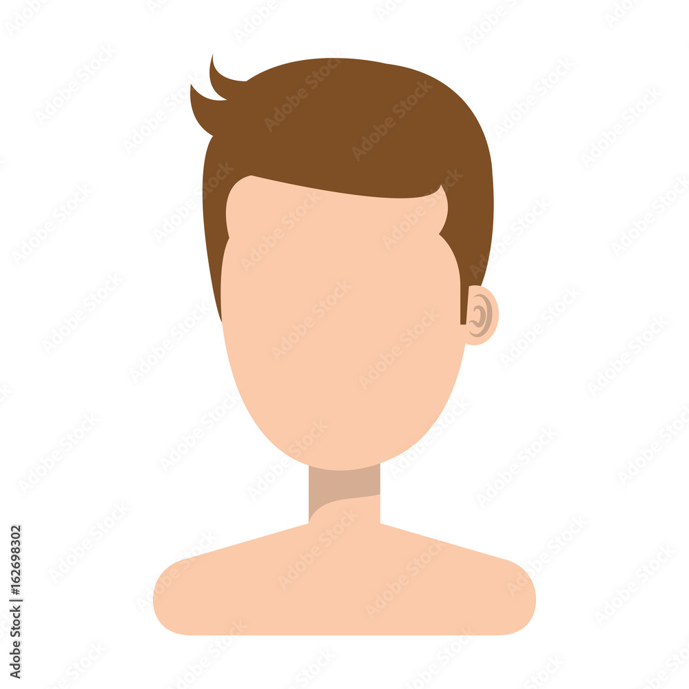 young man shirtless avatar character vector illustration design young man shirtless avatar character vector illustration design