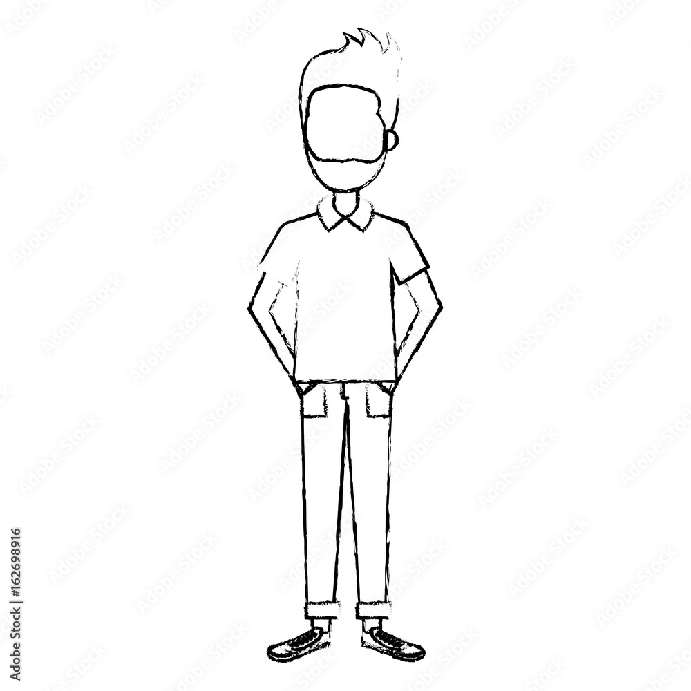young man model avatar character vector illustration design young man model avatar character vector illustration design