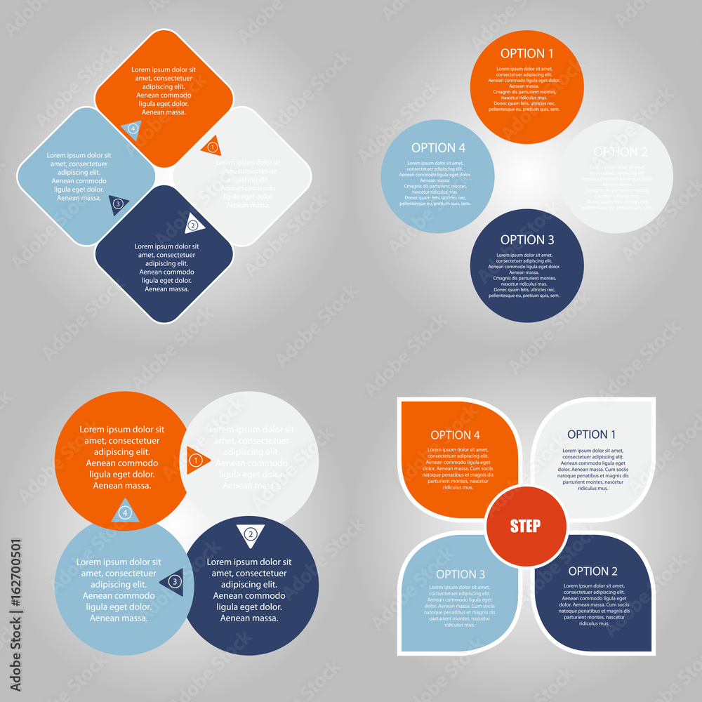 Business diagram infographics set chart 4 5 Business diagram infographics set chart 4 5