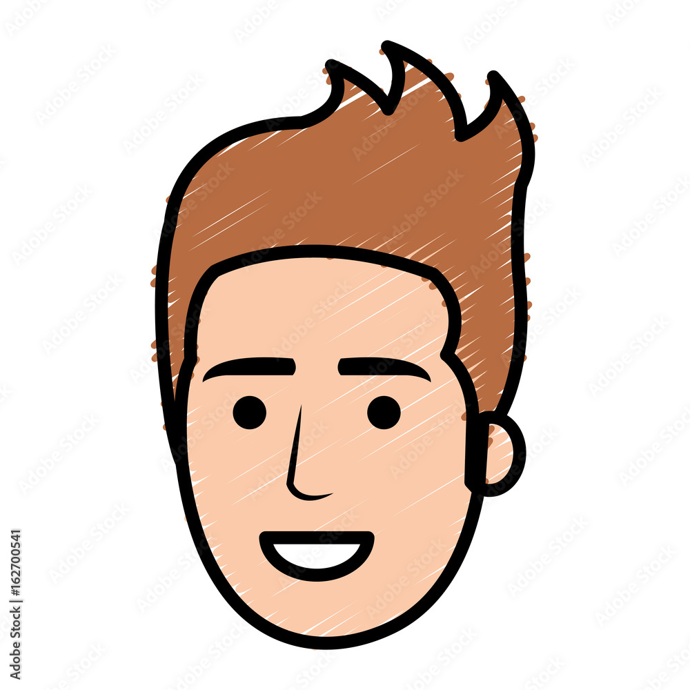 young man head avatar character vector illustration design young man head avatar character vector illustration design