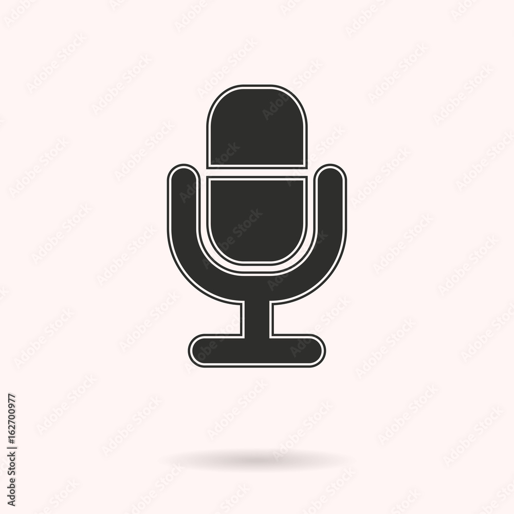 Microphone vector icon. Microphone vector icon.