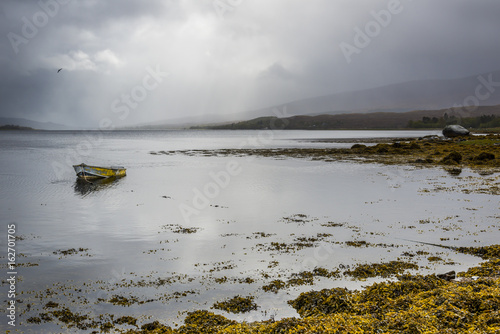 Scottish Landscape with Sea and Clouds photo