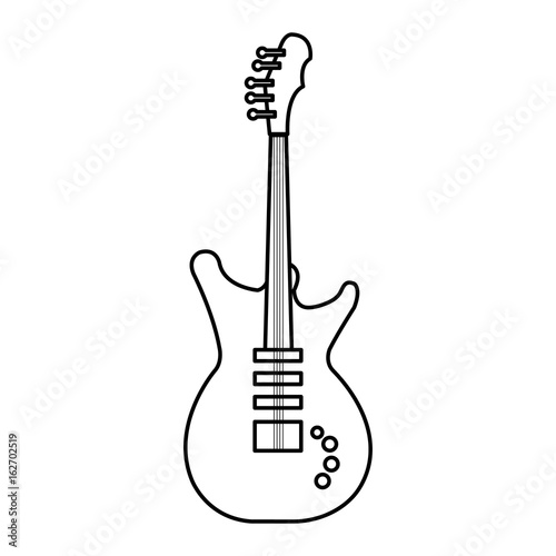 electric guitar instrument isolated icon vector illustration design