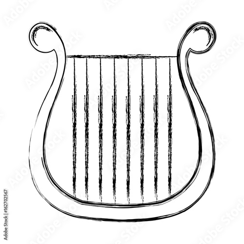 harp musical instrument icon vector illustration design