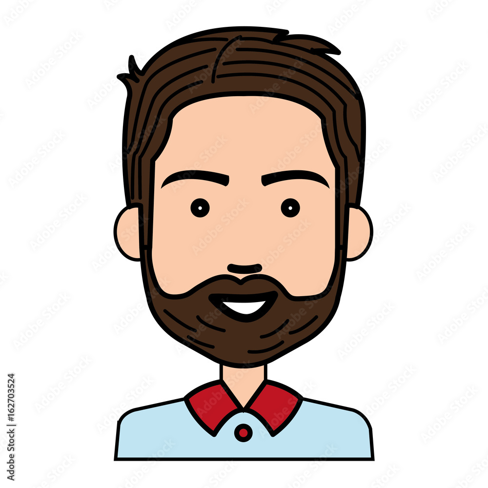 young man model avatar character vector illustration design