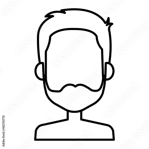 young man shirtless avatar character vector illustration design