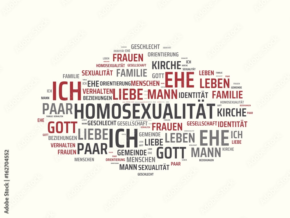 Obraz premium HOMOSEXUALITÄT - Bilder mit Wörtern aus dem Bereich Homosexualität, Wort, Bild, Illustration