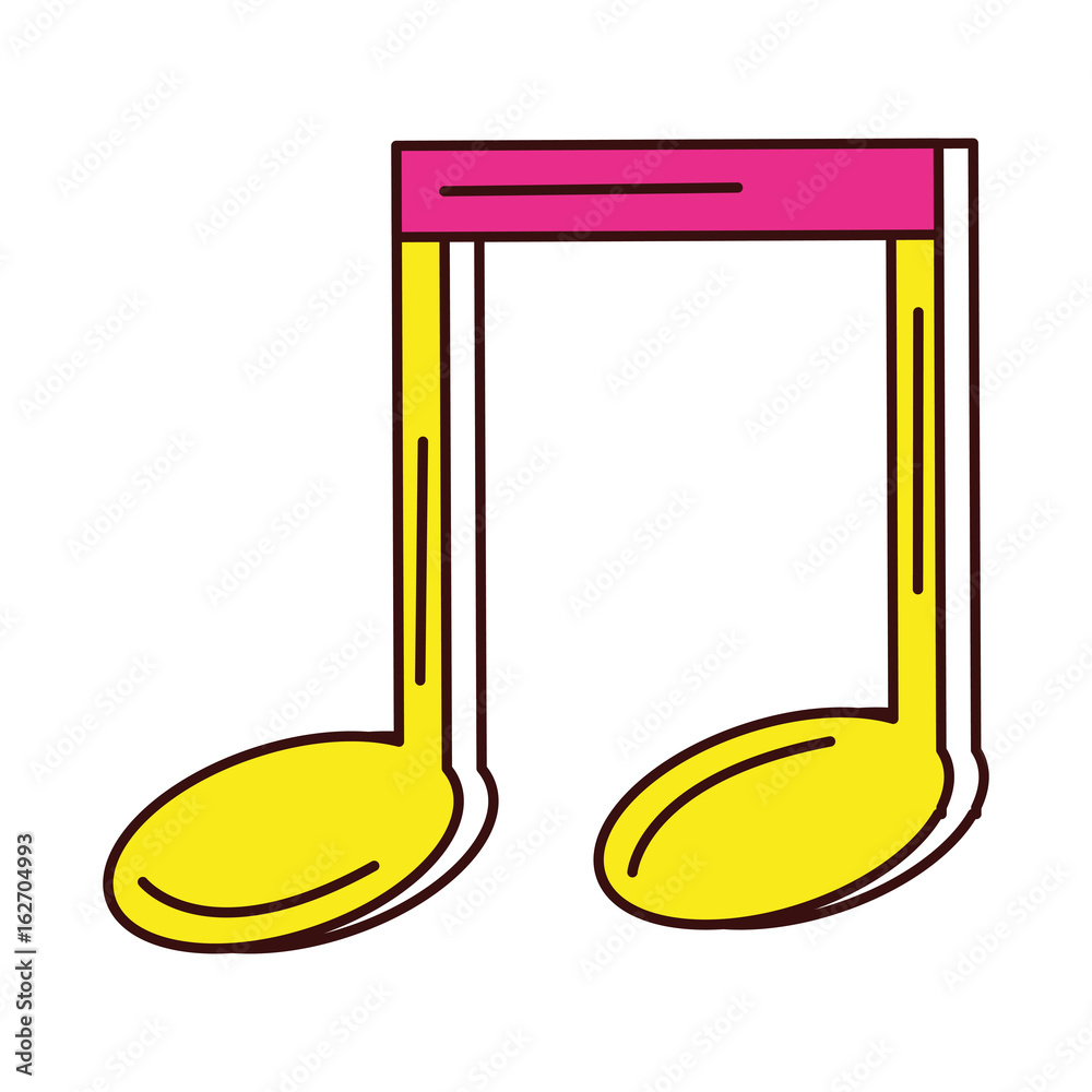 music note isolated icon vector illustration design