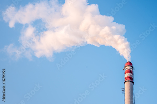 A smoking smokestack, Prague, Czech Republic