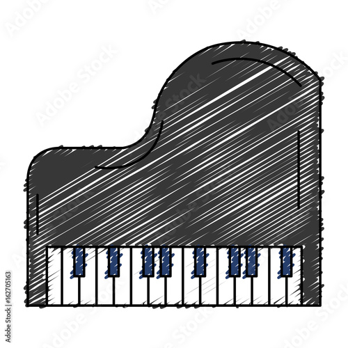 grand piano instrument musical vector illustration design