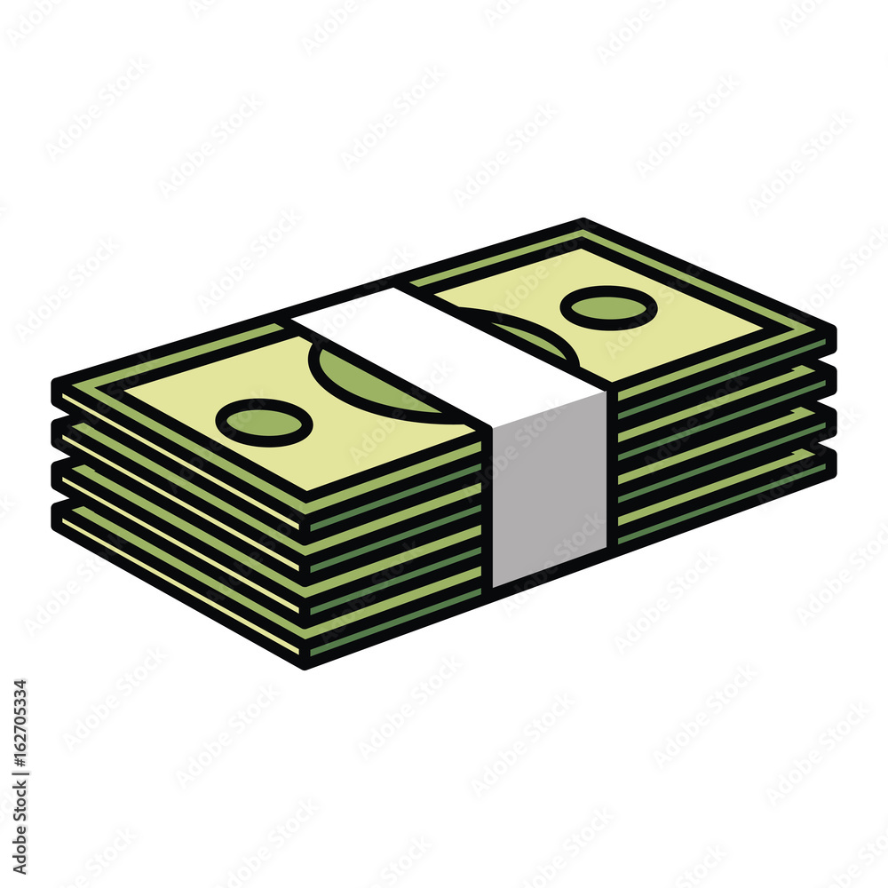 Fototapeta premium bill dollar isolated icon vector illustration design