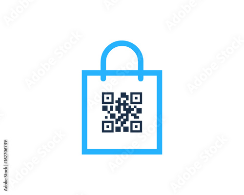 Shop Barcode Icon Logo Design Element