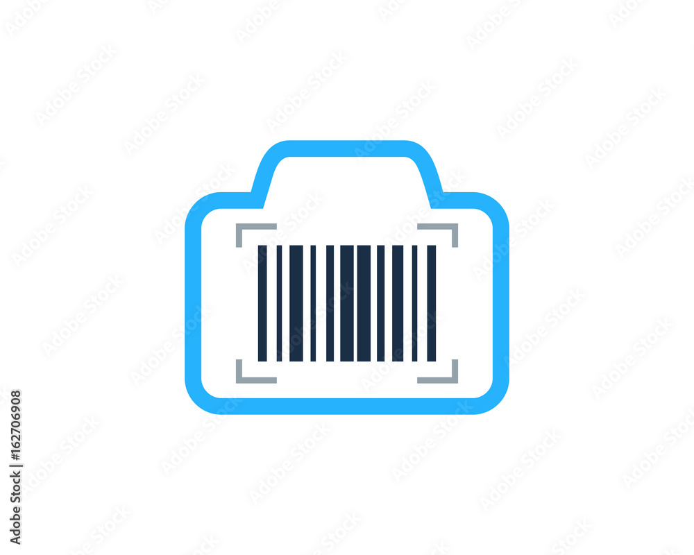 Camera Barcode Icon Logo Design Element Camera Barcode Icon Logo Design Element