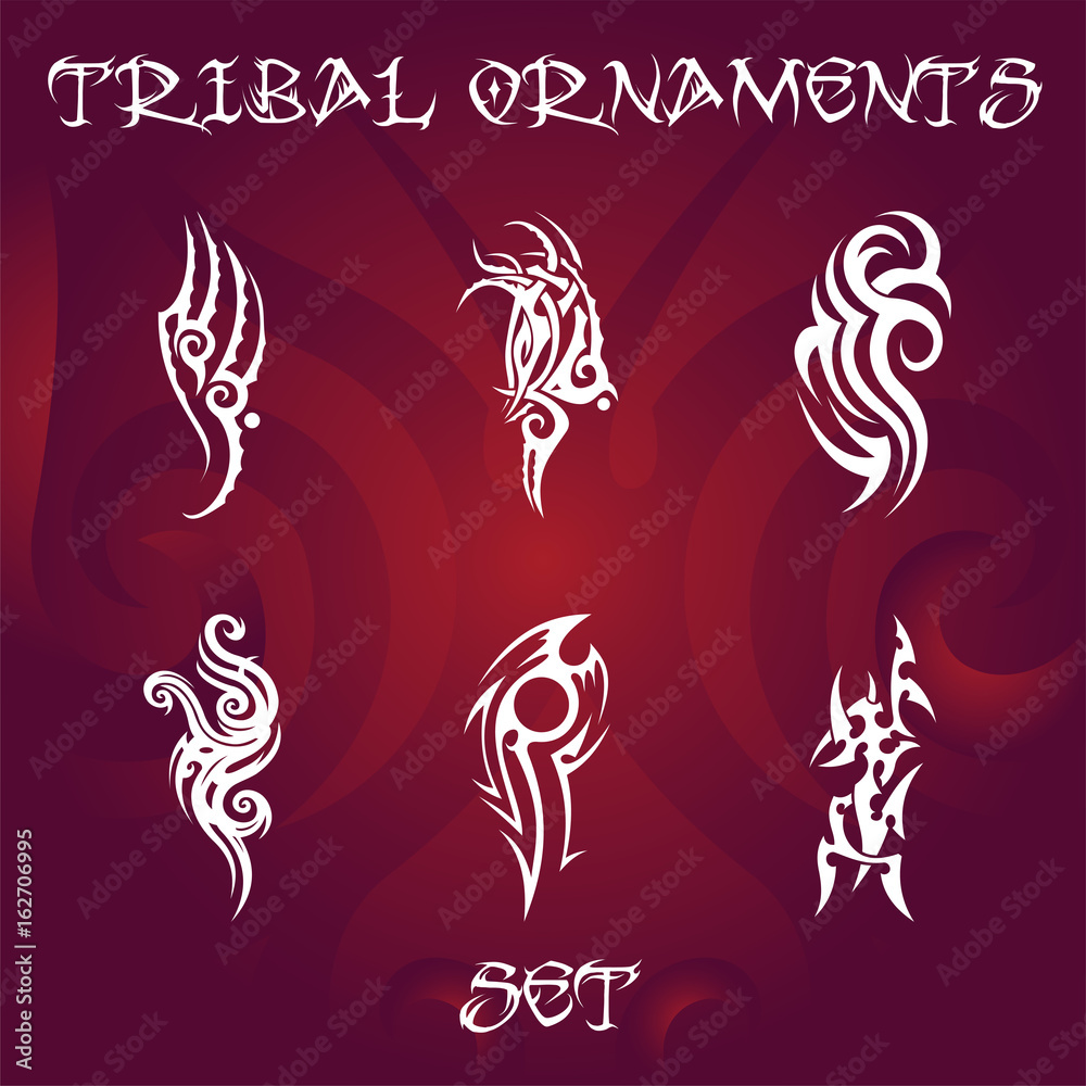 Tribal ornaments for tattoo or design Tribal ornaments for tattoo or design
