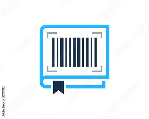 Barcode Book Icon Logo Design Element