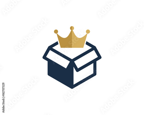 Box King Icon Logo Design Element
