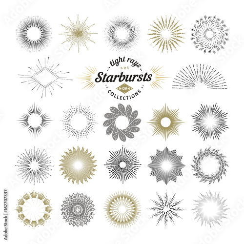 Rays and starburst design elements