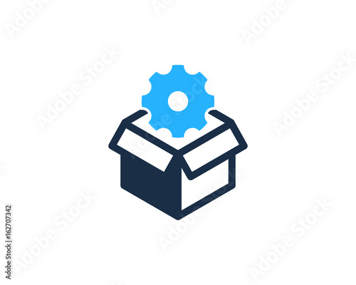 Gear Box Icon Logo Design Element