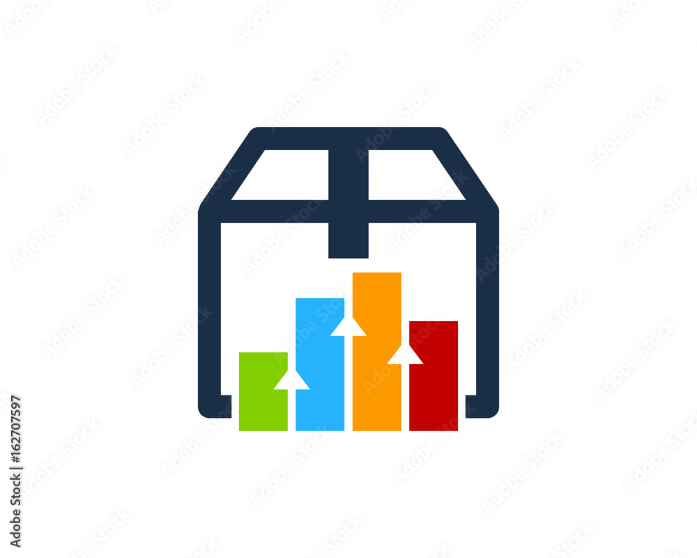 Graph Box Icon Logo Design Element Graph Box Icon Logo Design Element