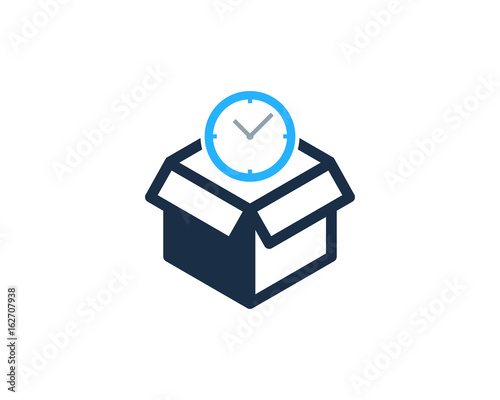 Time Box Icon Logo Design Element