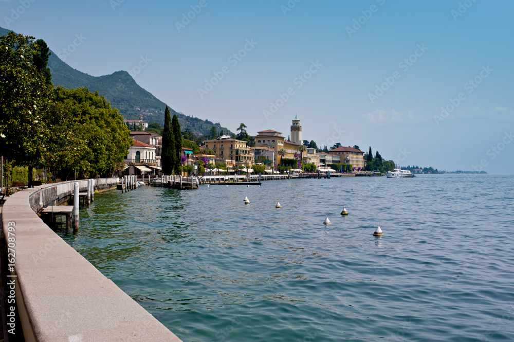 The tipical village of Gardone Riviera on Garda Lake in lombardy district. Italy