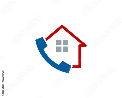 Home Call Icon Logo Design Element
