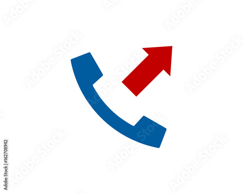 Outgoing Call Icon Logo Design Element
