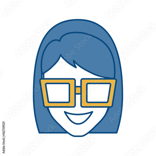 hipster woman icon