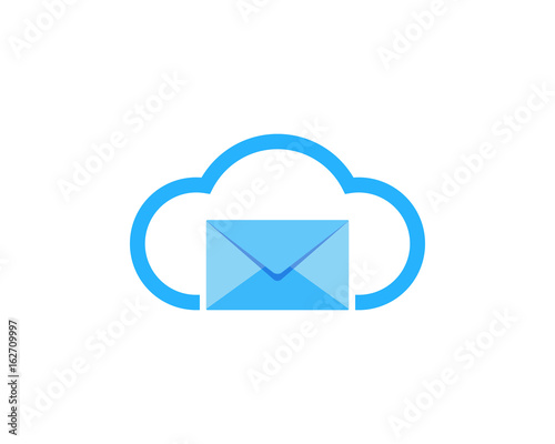Cloud Mail Icon Logo Design Element