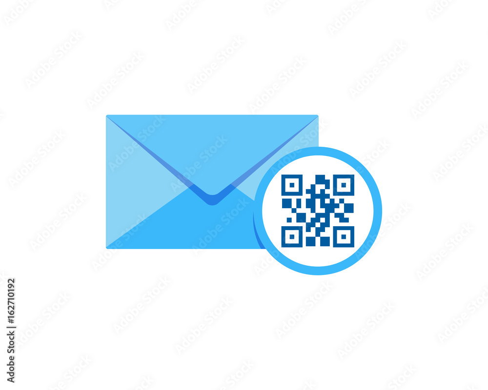 Fotografie Barcode Mail Icon Logo Design Element