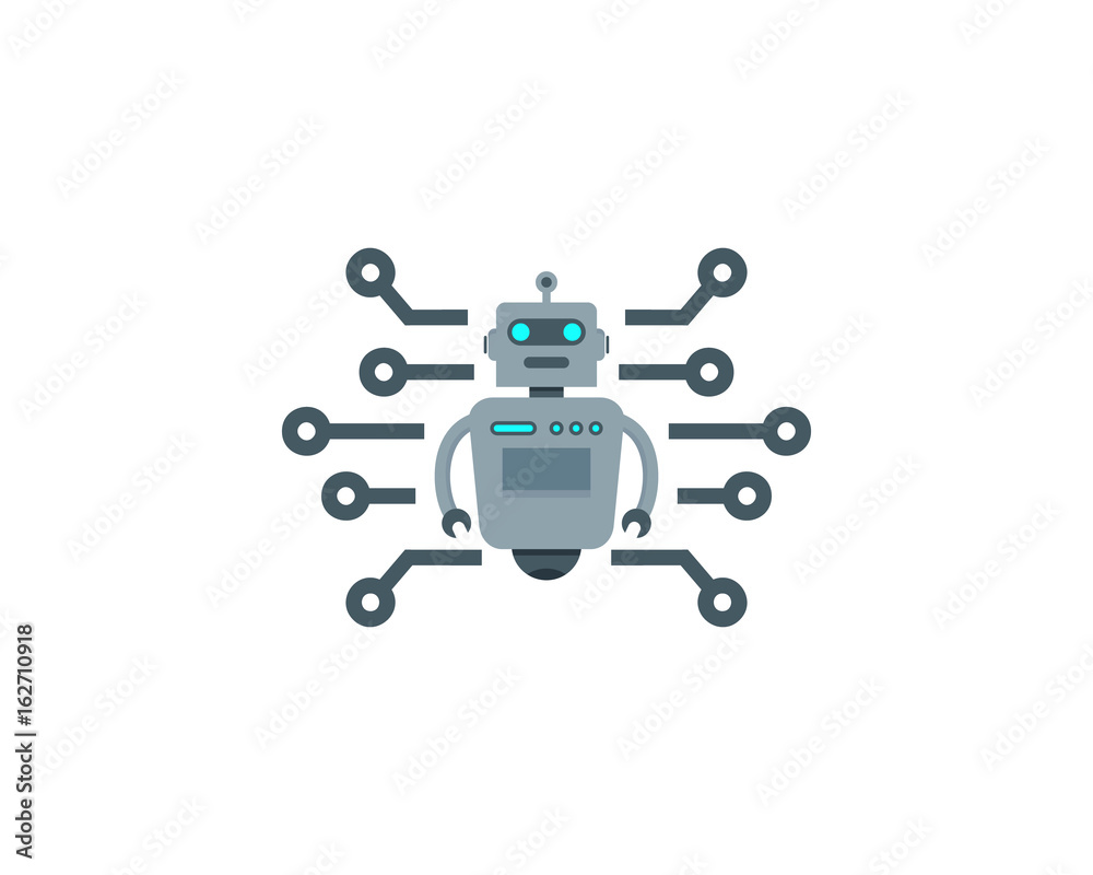 Robot Tech Icon Logo Design Element Robot Tech Icon Logo Design Element