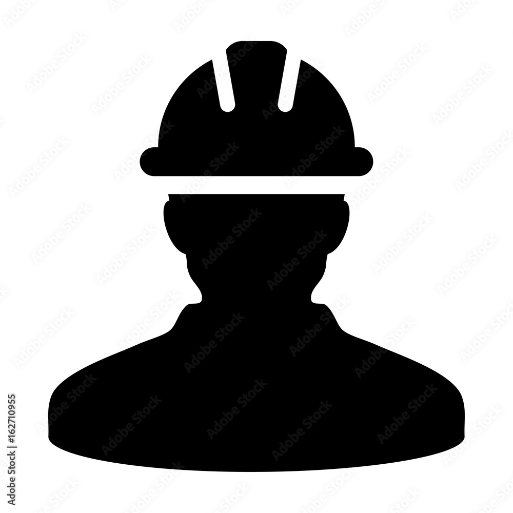 Construction Worker Icon Vector Person Profile Avatar in Glyph Pictogram illustration Construction Worker Icon Vector Person Profile Avatar in Glyph Pictogram illustration