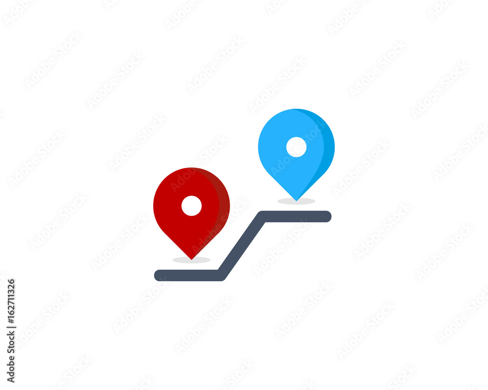 Route Icon Logo Design Element Route Icon Logo Design Element