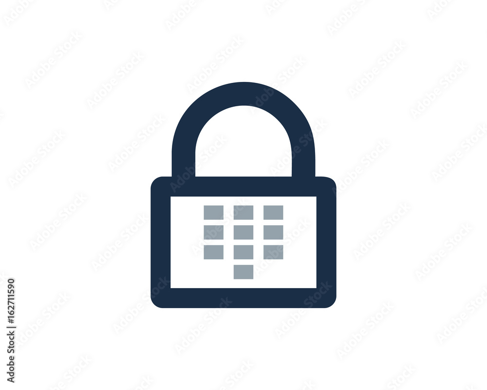 Password Lock Icon Logo Design Element Password Lock Icon Logo Design Element
