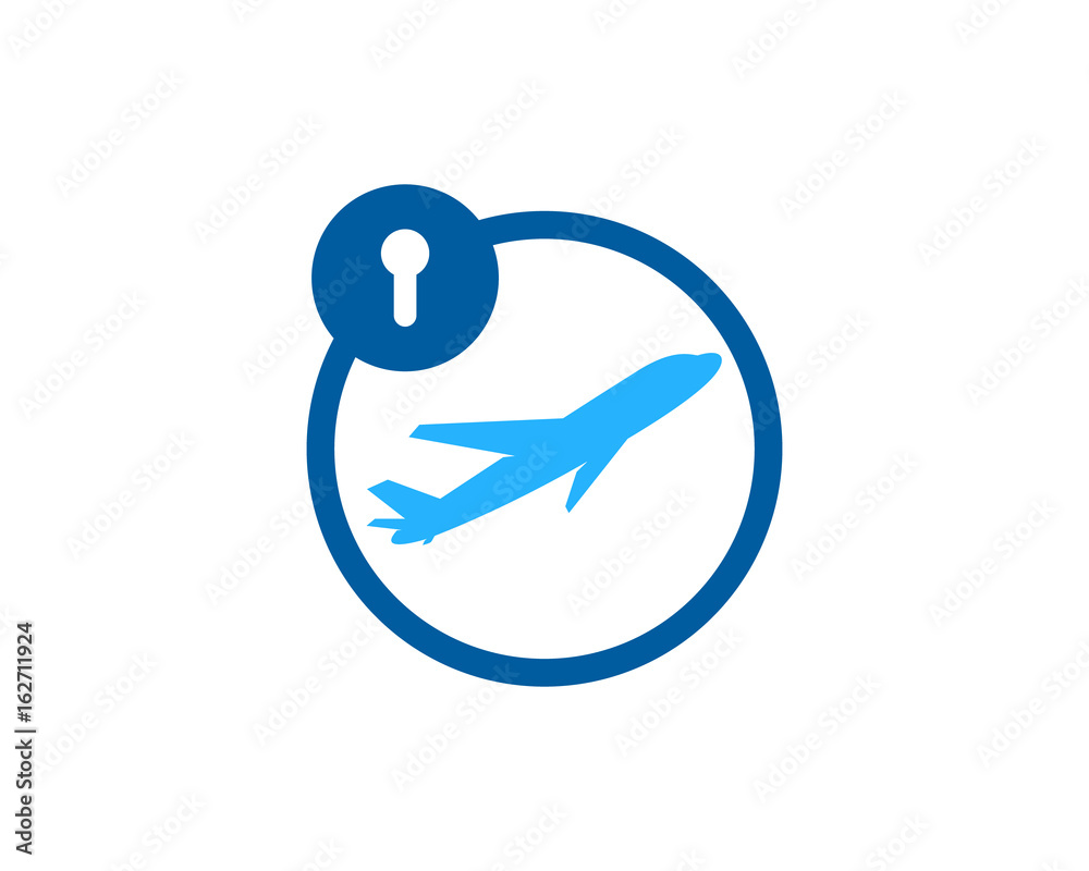 Travel Lock Icon Logo Design Element Travel Lock Icon Logo Design Element