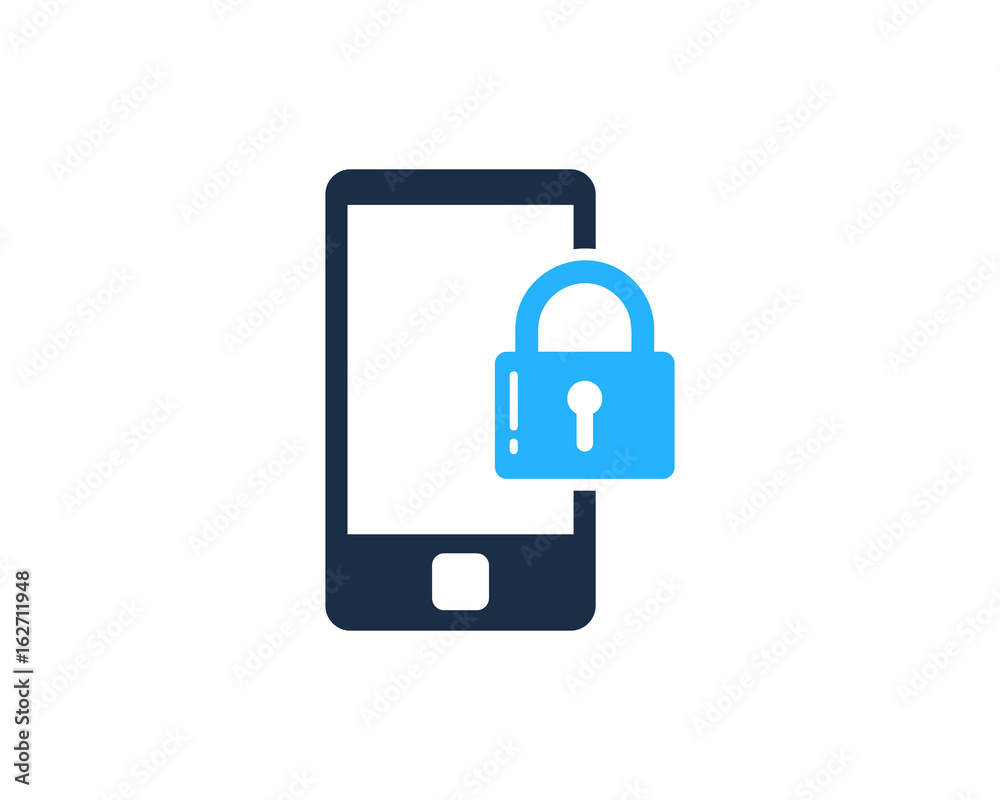 Mobile Lock Icon Logo Design Element Mobile Lock Icon Logo Design Element