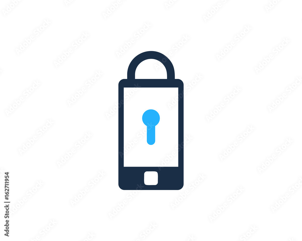 Lock Mobile Icon Logo Design Element Lock Mobile Icon Logo Design Element