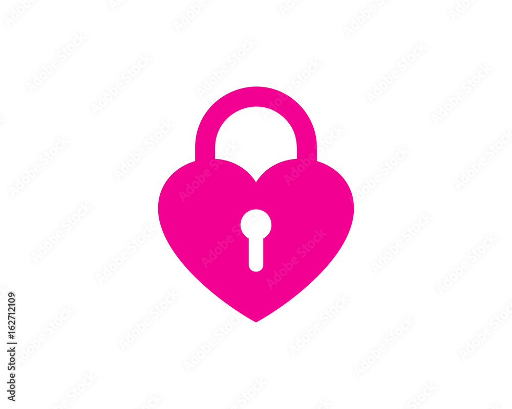 Love Lock Icon Logo Design Element Love Lock Icon Logo Design Element