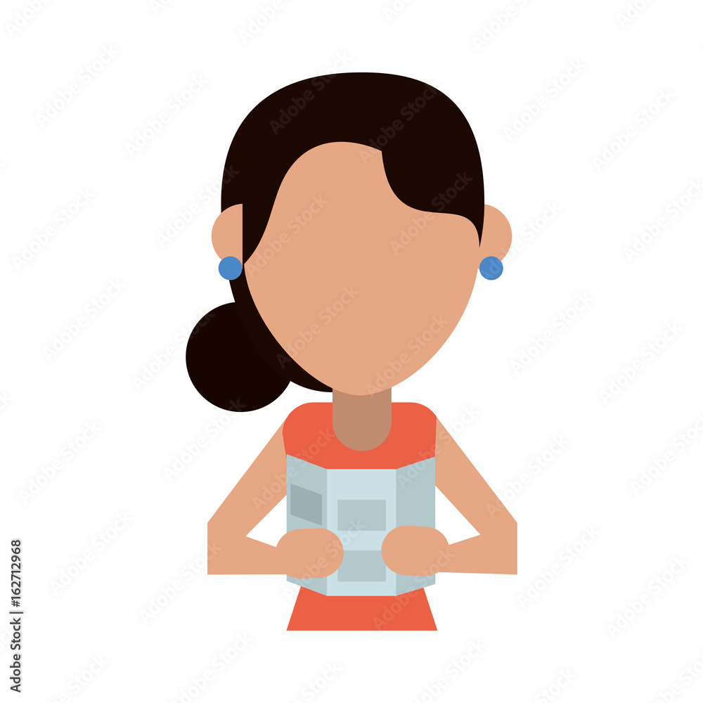 female traveler or tourist avatar icon image female traveler or tourist avatar icon image