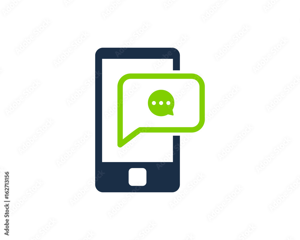 Mobile Commnet Social Media Icon Logo Design Element Mobile Commnet Social Media Icon Logo Design Element