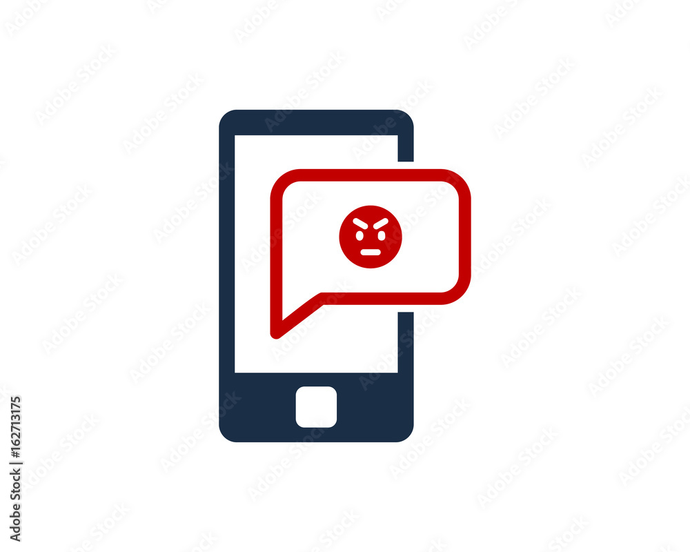 Mobile Angry Social Media Icon Logo Design Element Mobile Angry Social Media Icon Logo Design Element
