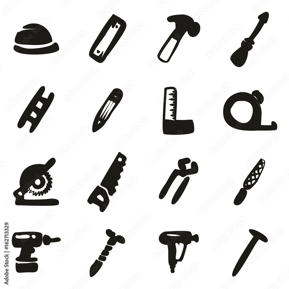 Carpenter Icons Freehand Fill