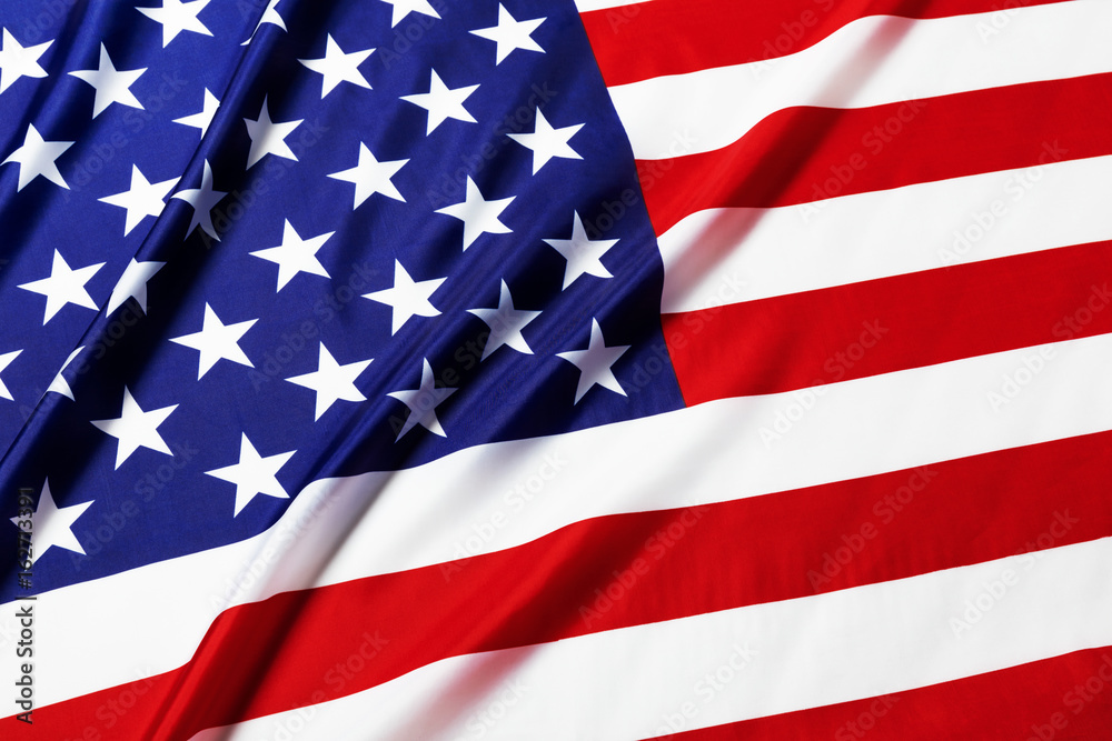 Flag of the United States.Studio shot Flag of the United States.Studio shot